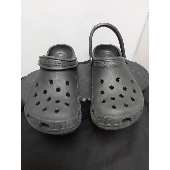 CROCS UNISEX Adults Classic Clogs Slip On Shoes M5 W7 In Black - Picture 6 of 6